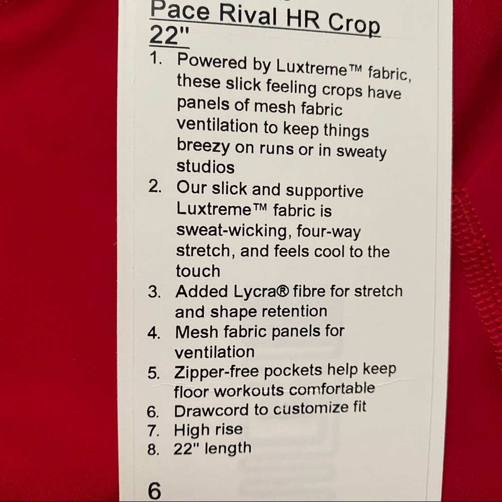 NEW Lululemon High Rise Pace Rival - Picture 5 of 6